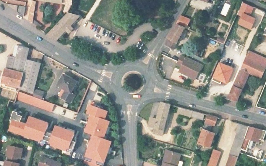 Vue aérienne du Rond-Point du Parc Popy
