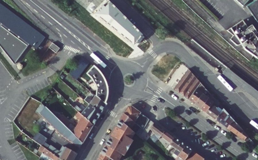 Vue aérienne du Rue François Herbo