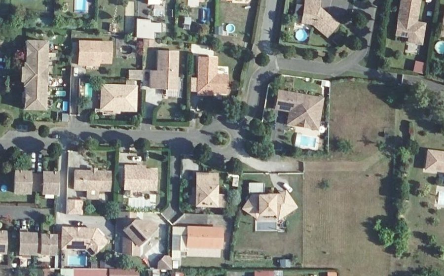 Vue aérienne du Rue des Ortolans