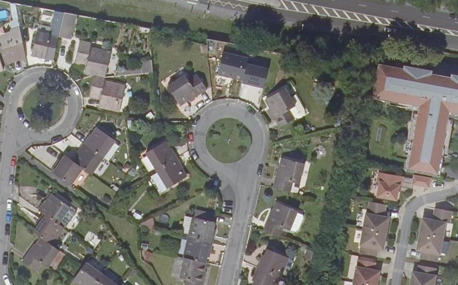 Vue aérienne du Rue des Sorbiers