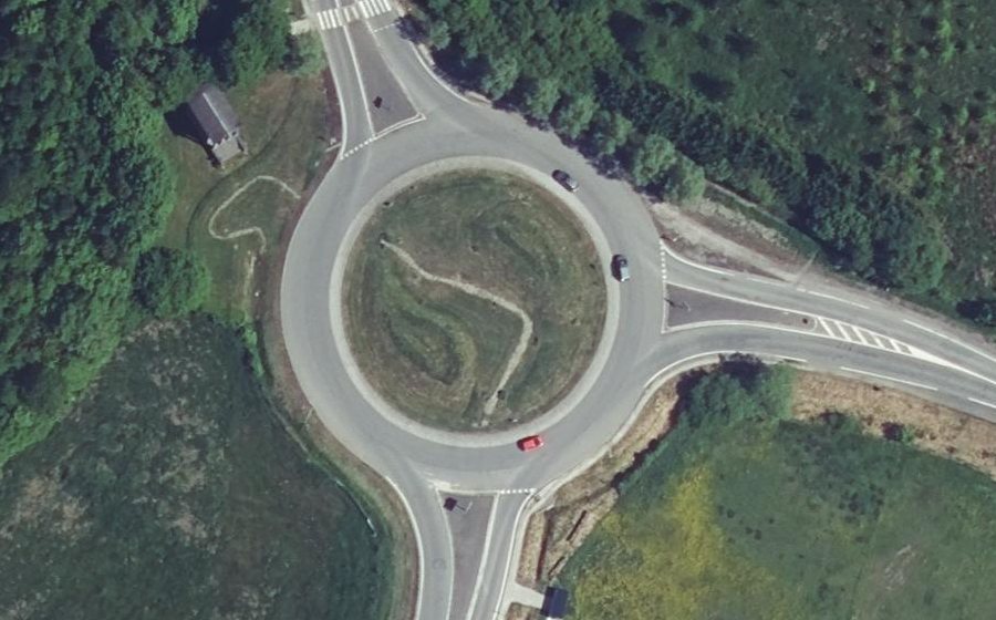 Vue aérienne du Rond-Point du Temple de l'Amour