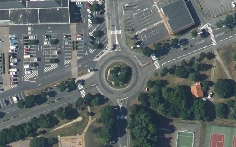 Vue aérienne du Rond-Point de la Jeunesse