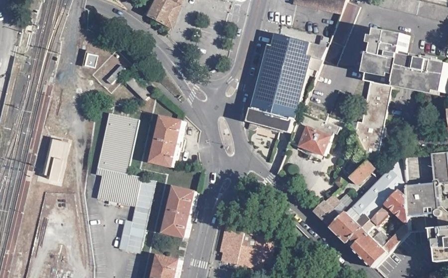Vue aérienne du Rond-Point du Vox