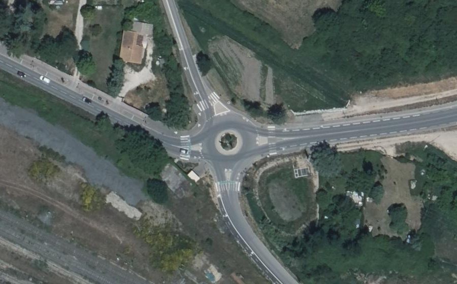 Vue aérienne du Rond-Point Gaston CASTEL