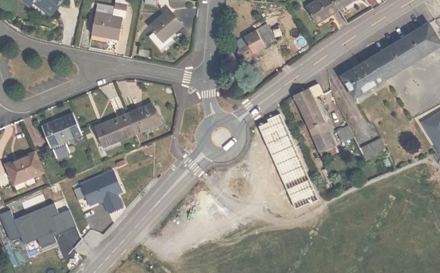 Vue aérienne du Rue de la République
