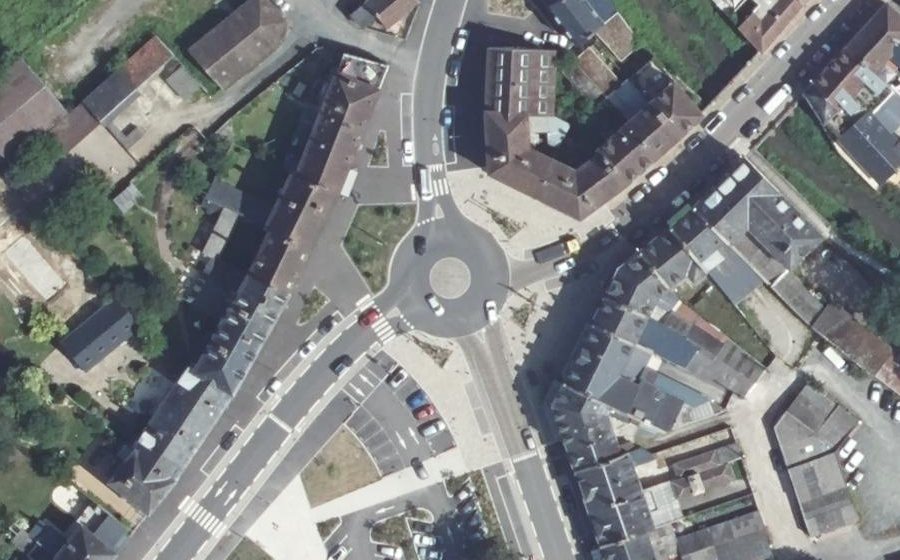 Vue aérienne du Place du Général Leclerc