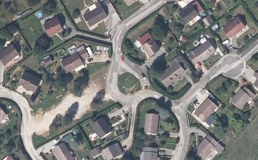 Vue aérienne du Place de la Mare