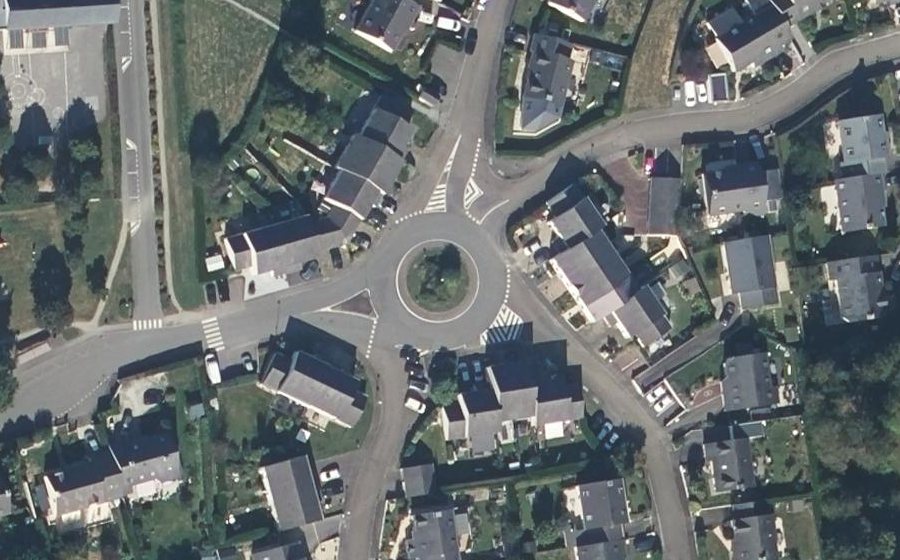 Vue aérienne du Place des Marronniers