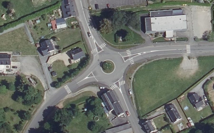 Vue aérienne du Rond-Point de Castleisland