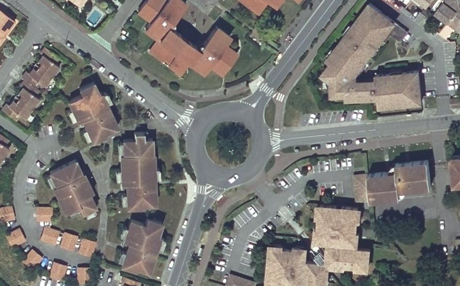 Vue aérienne du Rond-Point de la France Libre