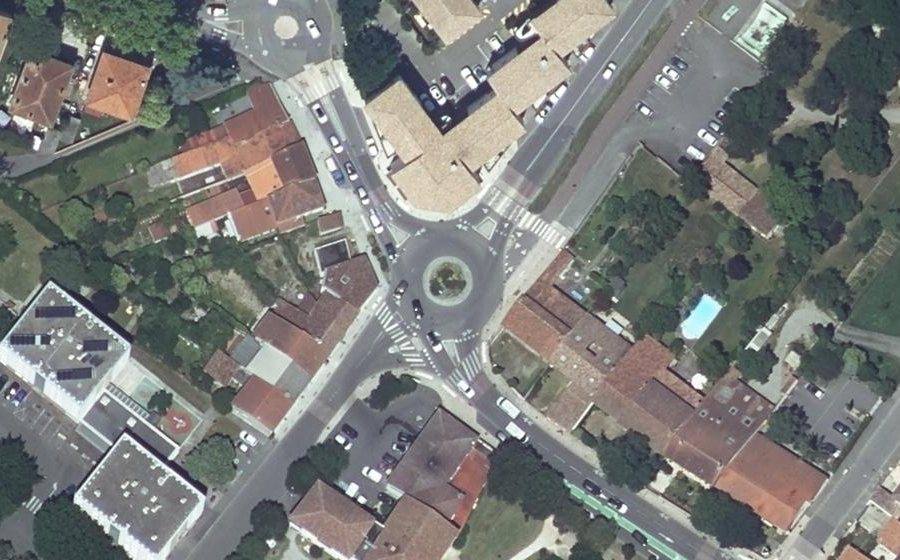 Vue aérienne du Rond-Point du Serment de Koufra