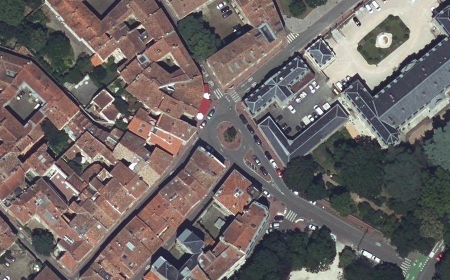 Vue aérienne de la Place Montoulieu