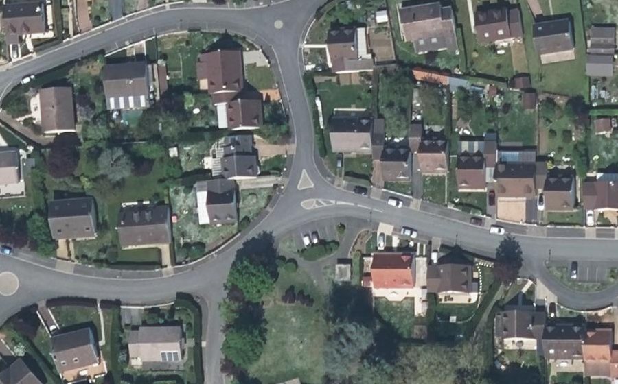 Vue aérienne du Rue de Courmont