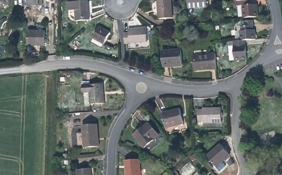 Vue aérienne du Rue de Courmont