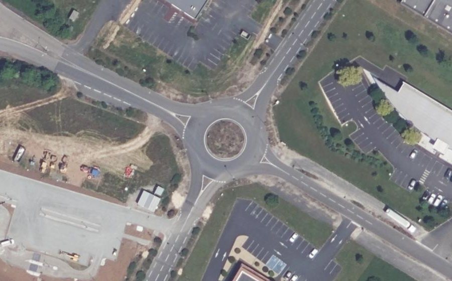 Vue aérienne du Carrefour