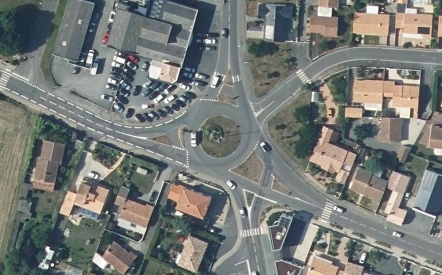 Vue aérienne du Rond-Point du Clavaire