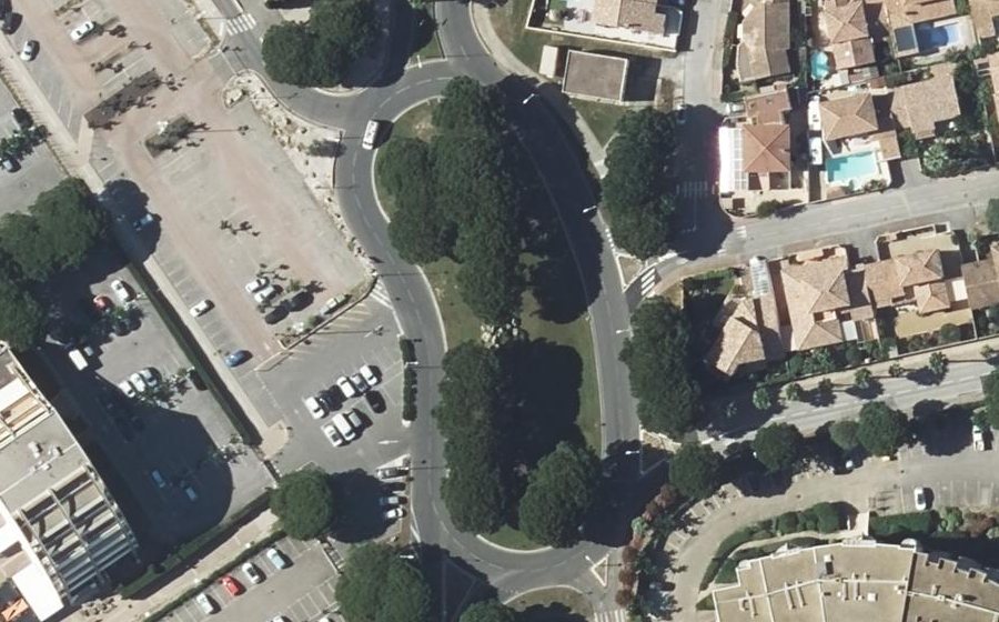 Vue aérienne du Rond-Point du Levant