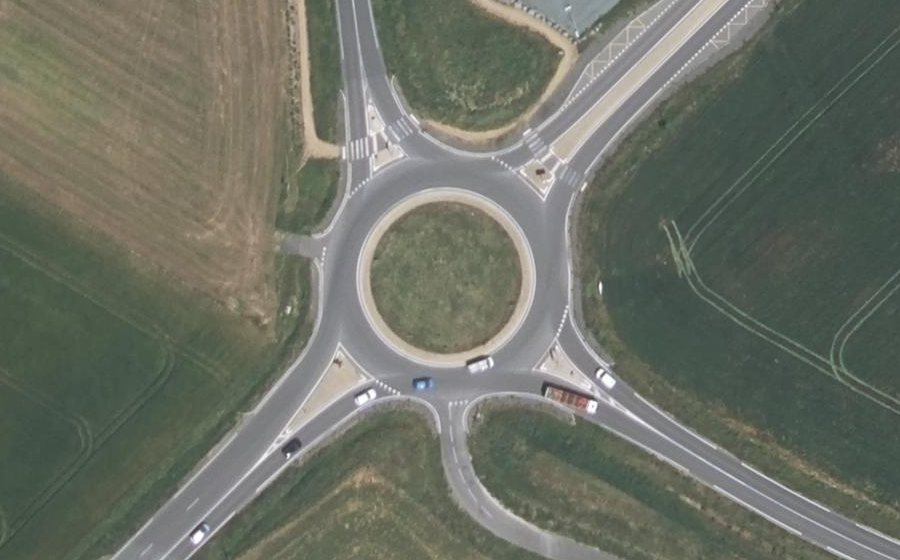 Vue aérienne du Déviation sud de Seiches-sur-le-Loir
