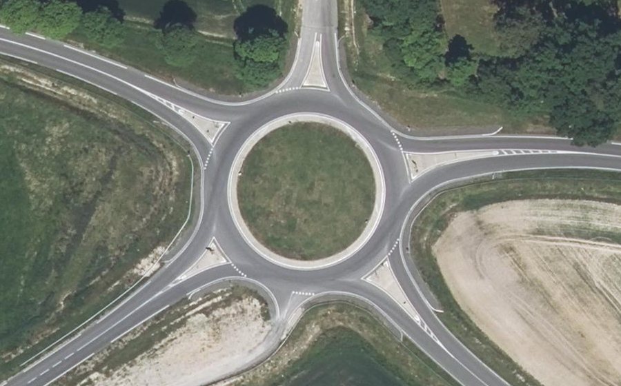 Vue aérienne du Déviation sud de Seiches-sur-le-Loir