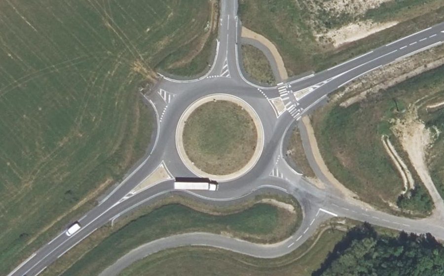 Vue aérienne du Déviation sud de Seiches-sur-le-Loir
