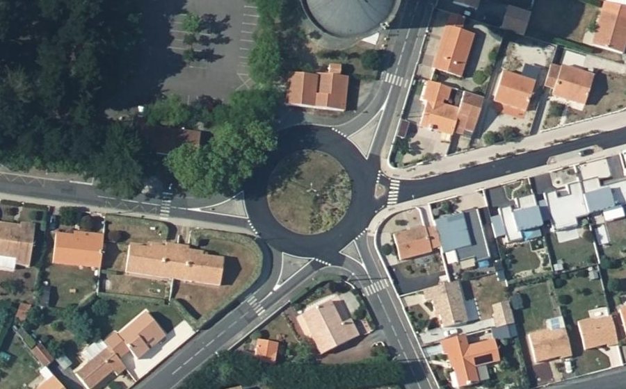 Vue aérienne du Rond-Point Jean Monnet