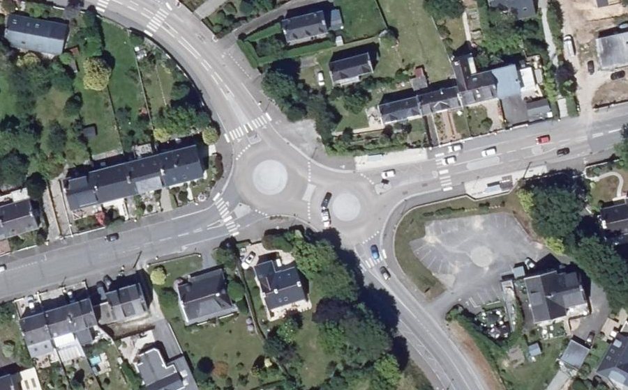 Vue aérienne du Rond-Point de Kerjoël