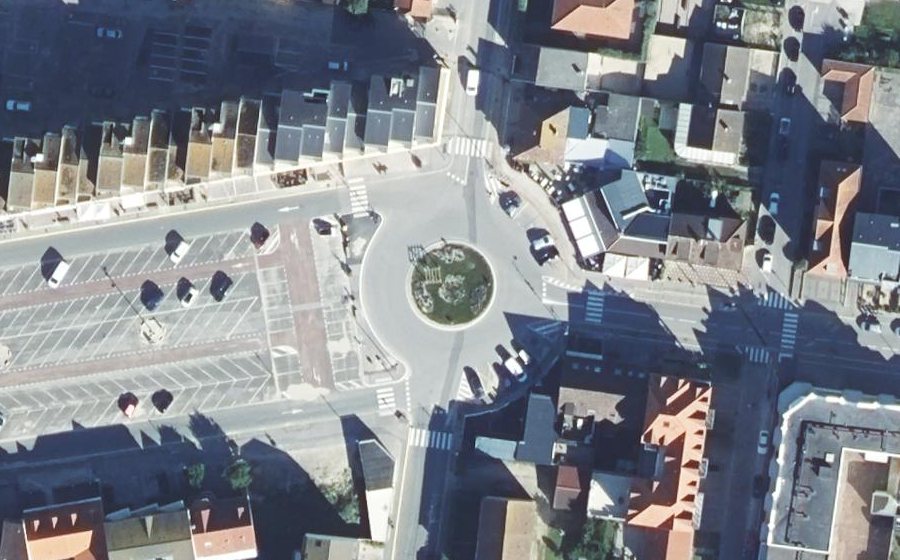 Vue aérienne du Rond-Point Marcel Dramais