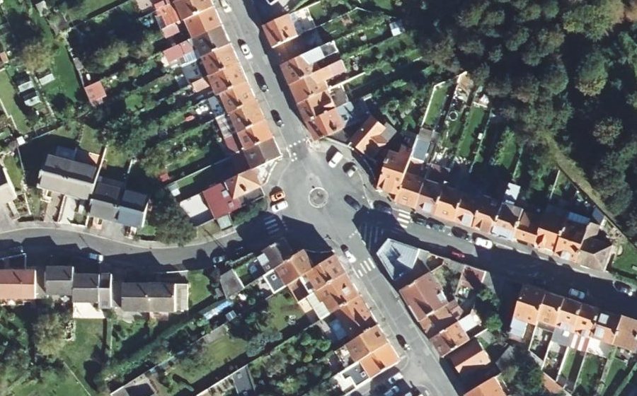 Vue aérienne du Rond-Point Albert 1er