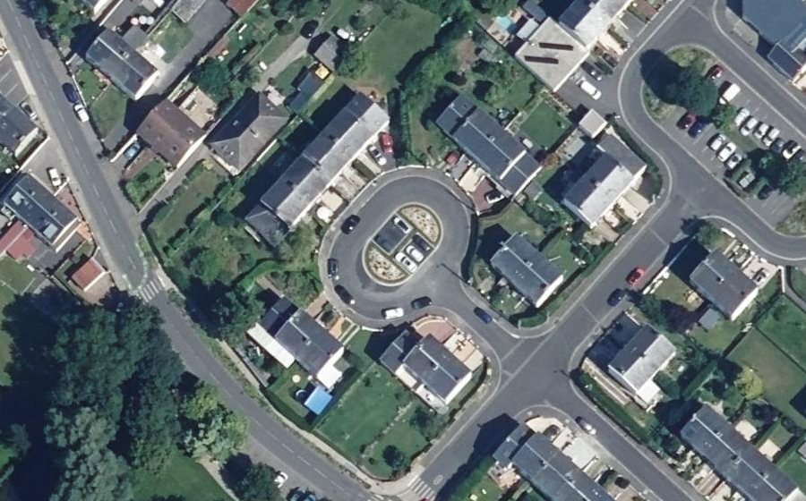 Vue aérienne du Place Youri Gagarine