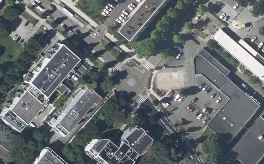 Vue aérienne du Boulevard Pierre de Coubertin