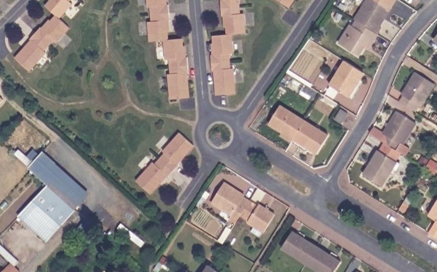 Vue aérienne du Carrefour