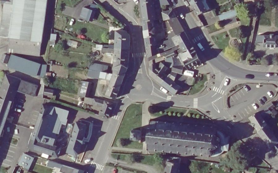 Vue aérienne du Place de l'Église