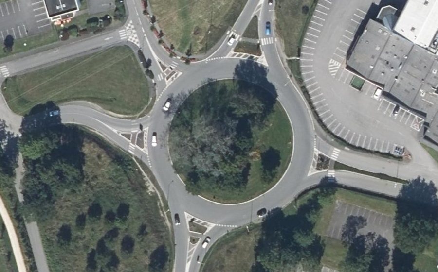Vue aérienne du Giratoire de Kerniol