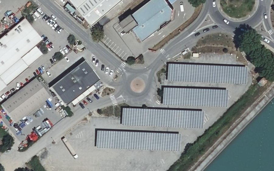 Vue aérienne du Rond-Point Caroline Hershel