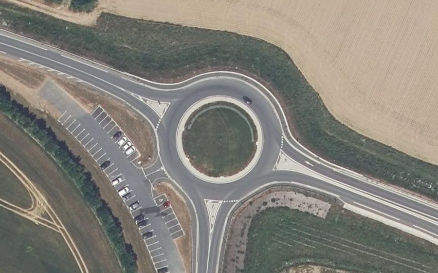 Vue aérienne du Route de Tilly