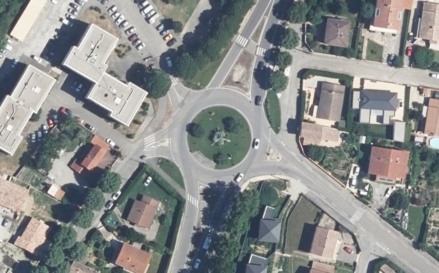Vue aérienne du Rond-Point Charles de Gaules