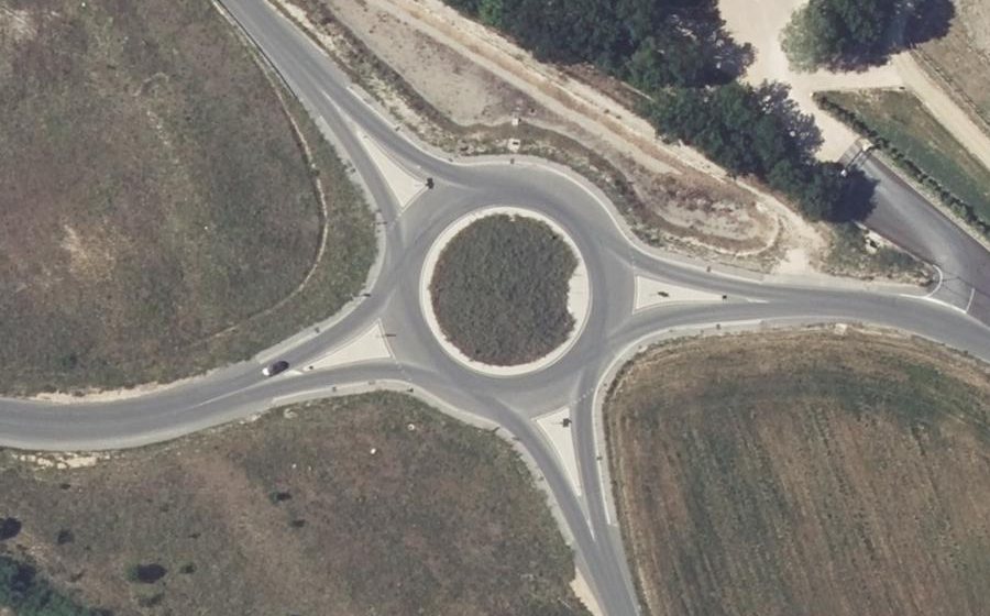 Vue aérienne du Rond-Point Jacques D'Arnaud