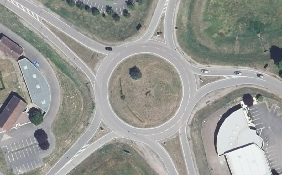 Vue aérienne du Rond-Point de Bellevue