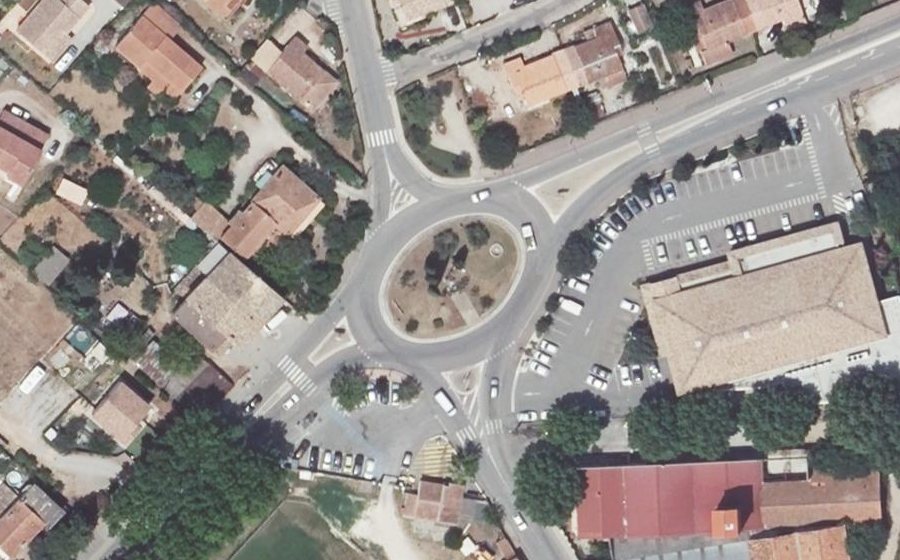 Vue aérienne du Rond-Point Charles de Gaulle