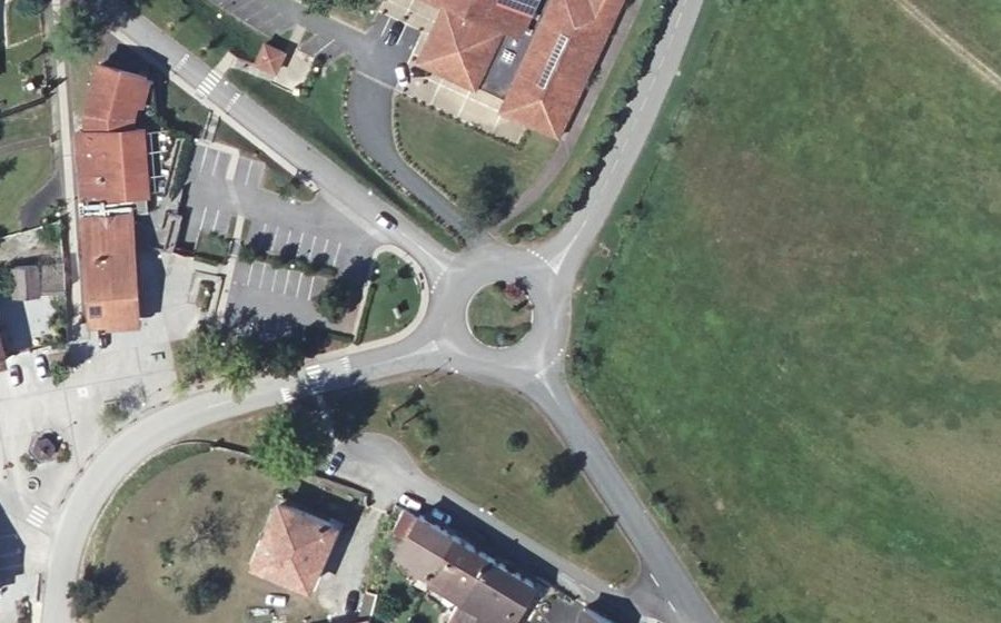 Vue aérienne du Route Denena