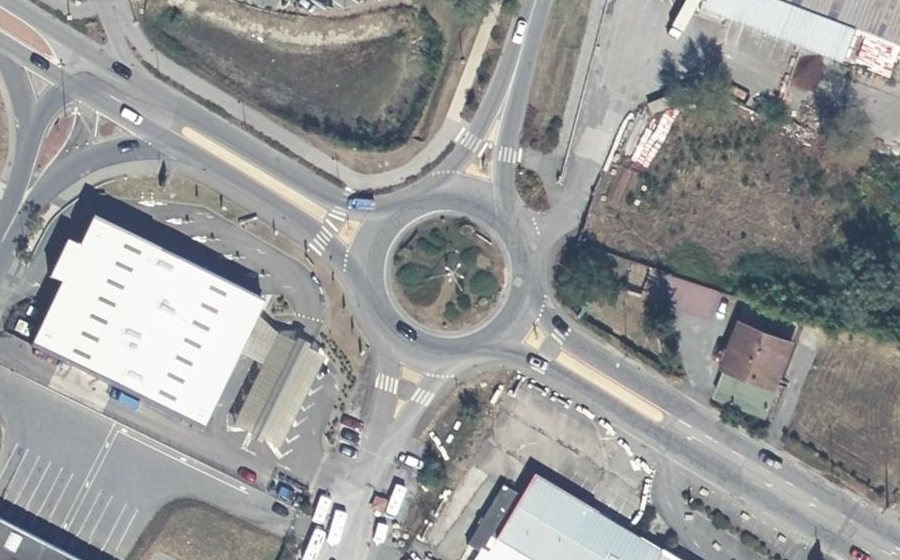 Vue aérienne du Rond-Point des Fontaines