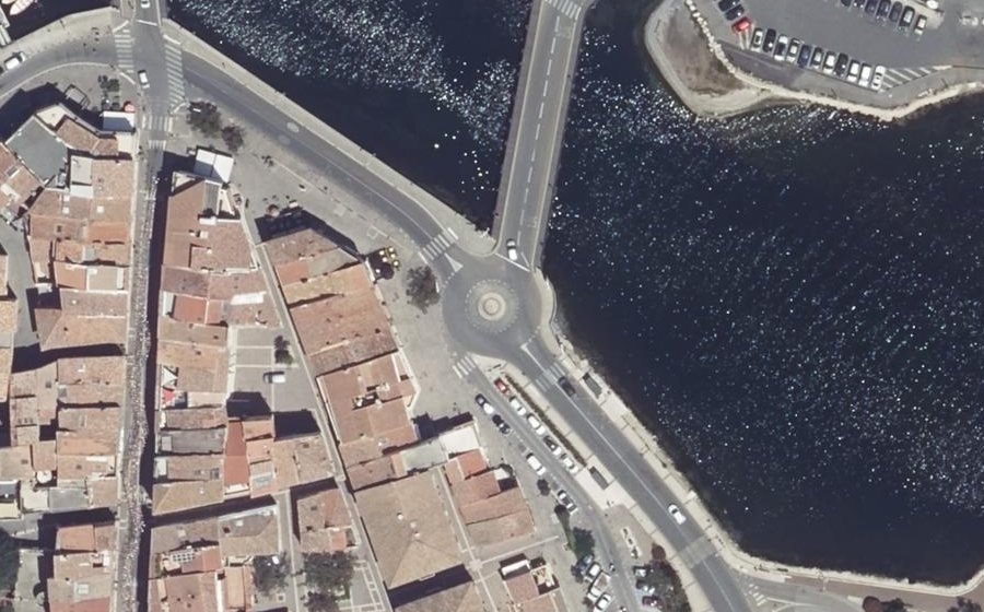 Vue aérienne du Quai Kléber