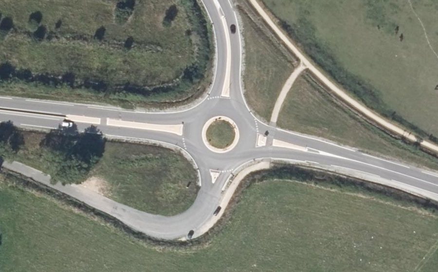 Vue aérienne du Giratoire des Duchesses