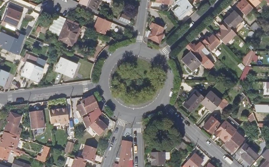 Vue aérienne du Rond-Point George Sand