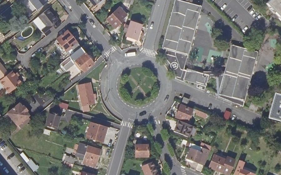 Vue aérienne du Rond-Point Gay-Lussac