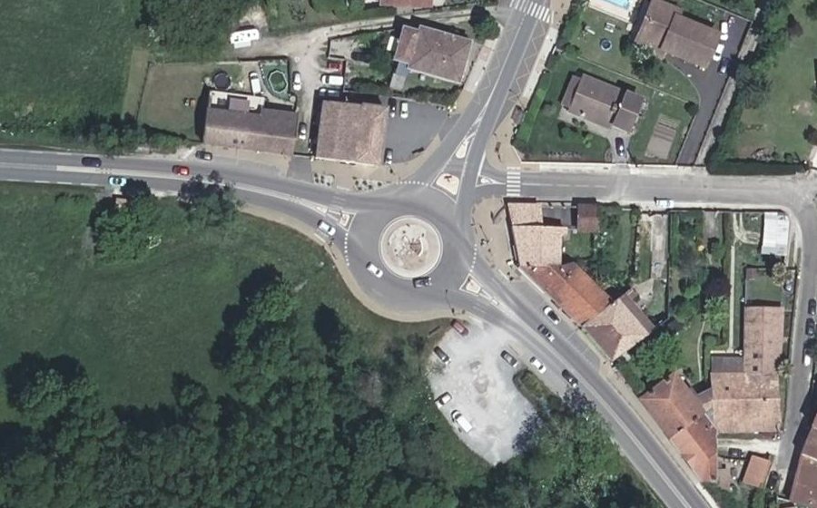 Vue aérienne du Giratoire des Ponts