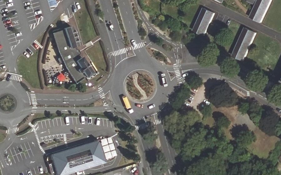 Vue aérienne du Rond-Point d'Alsace