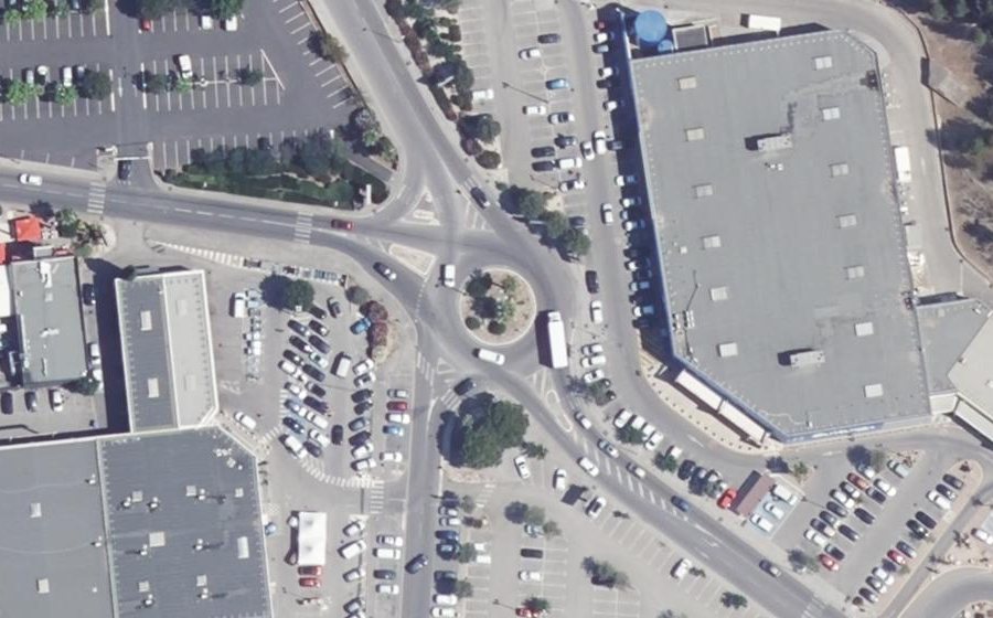 Vue aérienne du Rond-point anonyme n°91323284