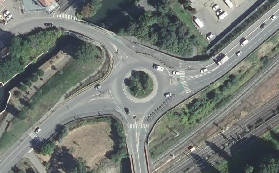 Vue aérienne du Rue de Bâle
