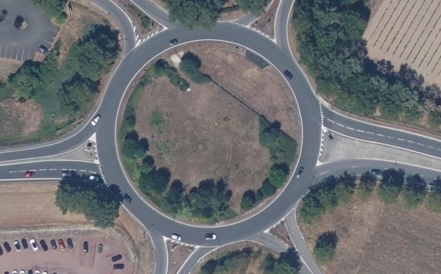 Vue aérienne du Rond-Point de la Trache